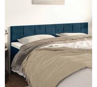 Vidaxl cabeceros 2 unidades de terciopelo azul oscuro 100x5x78/88 cm
