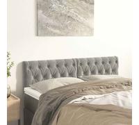 vidaXL Cabeceros terciopelo gris claro 144x7x78/88 cm