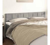 vidaXL Cabeceros terciopelo gris claro 160x5x78/88 cm