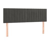 vidaXL Cabeceros Terciopelo Gris Oscuro 144x5x78/88 cm