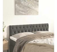 vidaXL Cabeceros terciopelo gris oscuro 144x7x78/88 cm