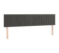 vidaXL Cabeceros Terciopelo Gris Oscuro 160x5x78/88 cm