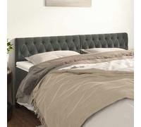 vidaXL Cabeceros terciopelo gris oscuro 180x7x78/88 cm
