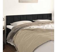 vidaXL Cabeceros terciopelo negro 160x5x78/88 cm
