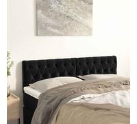 vidaXL Cabeceros terciopelo negro 160x7x78/88 cm