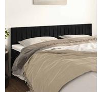 vidaXL Cabeceros terciopelo negro 180x5x78/88 cm