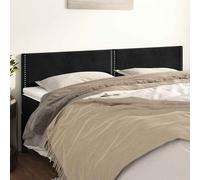 vidaXL Cabeceros terciopelo negro 180x5x78/88 cm