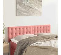 vidaXL Cabeceros terciopelo rosa 144x5x78/88 cm