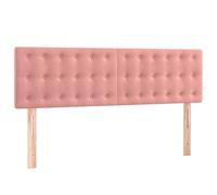 vidaXL Cabeceros Terciopelo Rosa 144x5x78/88 cm