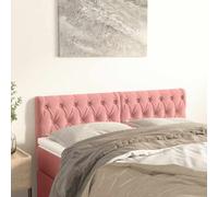 vidaXL Cabeceros terciopelo rosa 144x7x78/88 cm