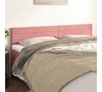 vidaXL Cabeceros terciopelo rosa 160x5x78/88 cm