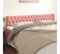 vidaXL Cabeceros terciopelo rosa 200x7x78/88 cm