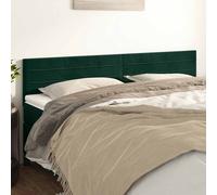 vidaXL Cabeceros terciopelo verde oscuro 160x5x78/88 cm