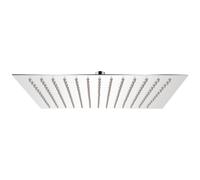 vidaXL Cabezal de ducha cuadrado efecto lluvia acero inoxidable 25x25