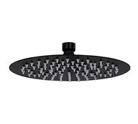vidaXL Cabezal de ducha – Efecto lluvia, acero INOX, boquillas giratorias, redondo 20 cm negro