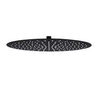 vidaXL Cabezal de ducha efecto lluvia acero inox redondo negro 40 cm