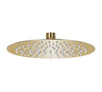 vidaXL Cabezal de ducha redondo efecto lluvia acero inox dorado 20 cm
