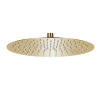 vidaXL Cabezal de ducha redondo efecto lluvia acero inox dorado 30 cm