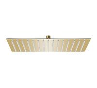 vidaXL Cabezal Ducha Efecto Lluvia Cuarto de Baño Accesorio Rociador Boquillas Giratoria Área Amplia Acero INOX Cuadrado Dorado 40x30cm