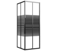 vidaXL Cabina de Ducha a Rayas ESG Negra Mampara Armario Bañera Accesorio Dimensiones 70 x 70 x 180 cm, 80 x 70 x 180 cm, 80 x 80 x 180 cm y mas