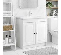 vidaXL Cabinet debajo del fregadero Blanco Brillante 56 x 37,5 x 81 cm