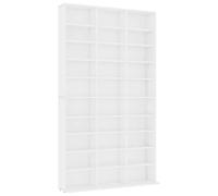 vidaXL Armario para CDs madera contrachapada blanco 102x23x177,5 cm
