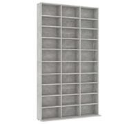 vidaXL Cabinet para CDs con estante Madera de ingeniería 101 x 23 x 177,5 cm Gris Hormigón