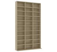 vidaXL Cabinet para CDs con estante Madera de ingeniería 101 x 23 x 177,5 cm Roble Sonoma