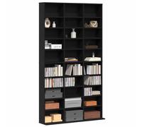 vidaXL Cabinet para CDs con Estante Roble Negro 101 x 23 x 177,5 cm, Armario Moderno, Rectangular para Medios, Organizador Compacto de CDs, solución práctica, Muebles para Sala