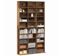 vidaXL Cabinet para CDs Madera Envejecida 101 x 23 x 177,5 cm, Armario Moderno, Rectangular para Medios, Organizador Compacto de CDs, solución práctica, Muebles para Sala