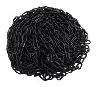 vidaXL Cadena de advertencia plástico negro 100 m Ø4 mm
