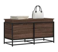 vidaXL Caja de almacenaje con tapa madera marrón roble 100x40x51,5 cm