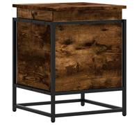 vidaXL Caja de almacenaje con tapa madera roble ahumado 40x40x51,5 cm