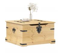 vidaXL Caja de almacenaje Corona madera maciza de pino 78x78x45 cm