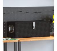 vidaXL Caja de almacenaje de aluminio negro 70x31x27 cm