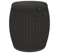 vidaXL Caja de almacenaje de jardín 4 en 1 polipropileno negro