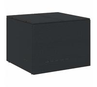 vidaXL Caja de Almacenaje de Jardín, Cofre de Almacenaje, Asiento Banco Exterior, Baúl para Juguetes Patio, Ratán Sintético Negro 291L