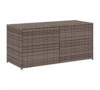 vidaXL Caja de Almacenaje de Jardín, Cofre de Almacenaje, Asiento Banco Exterior, Baúl para Juguetes Patio, Ratán Sintético Gris 283L
