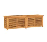 vidaXL Caja de almacenaje de jardín con bolsa teca maciza 175x50x55 cm