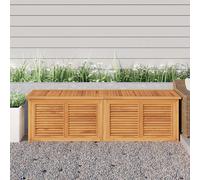 Caja De Almacenaje De Jardín Con Bolsa Teca Maciza 175x50x55 Cm Vidaxl