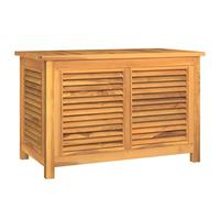 Caja De Almacenaje De Jardín Con Bolsa Teca Maciza 90x50x58 Cm Vidaxl