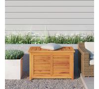vidaXL Caja de almacenaje de jardín con bolsa teca maciza 90x50x58 cm