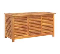 vidaXL Caja de almacenaje de jardín Baúl con tapa Madera maciza de acacia 113x50x56 cm
