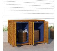 vidaXL Caja de almacenaje de jardín madera maciza acacia 140x87x104 cm