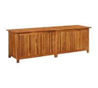 vidaXL Caja de almacenaje de jardín madera maciza acacia 175x50x58 cm | Mucho espacio para cojines y mantas, hecho de madera de acacia resistente, viene con una bolsa impermeable con cremallera