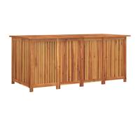 vidaXL Caja de almacenaje de jardín madera maciza de acacia 175x80x75 cm, banco exterior