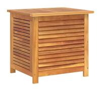 vidaXL Caja de almacenaje de jardín - Baúl con tapa, madera maciza de acacia - 60x50x56 cm