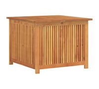 vidaXL Caja de almacenaje jardín Cofre Bolsa resistente al agua Madera maciza acacia 75x75x58 cm