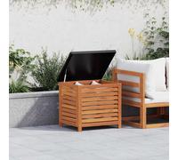 vidaXL Caja de almacenaje de jardín Madera maciza eucalipto 60x50x55 cm - arcón exterior