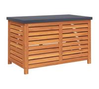 vidaXL Caja de almacenaje de jardín Madera maciza eucalipto 60x50x55 cm - arcón exterior